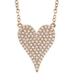 Amor 0.21 Ct Diamond Pave Heart Pendant Necklace