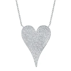 Amor 0.83 Ct Diamond Pave Heart Pendant Necklace - Jumbo