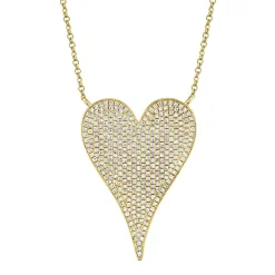 Amor 0.83 Ct Diamond Pave Heart Pendant Necklace - Jumbo