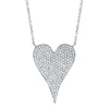 Amor 0.43 Ct Diamond Pave Heart Pendant Necklace - Large