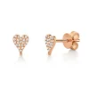Amor 0.10 Ct. Diamond Pave Heart Stud Earrings - Mini