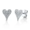 Amor 0.14 Ct. Diamond Pave Heart Stud Earrings