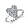 Amor 0.26 Ct Diamond Pave Heart Ring - Small