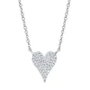 Amor 0.11 Ct Diamond Pave Heart Pendant Necklace - Small