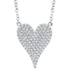 Amor 0.21 Ct Diamond Pave Heart Pendant Necklace
