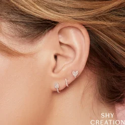 Amor 0.10 Ct. Diamond Pave Heart Stud Earrings - Mini