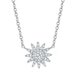 Aurora 0.15 Ct. Diamond Starburst Pendant Necklace
