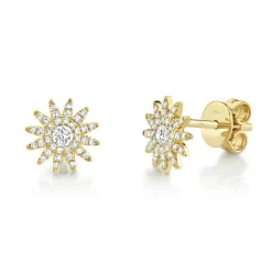 Aurora 0.24 Ct. Diamond Starburst Stud Earring