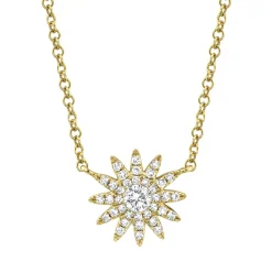 Aurora 0.15 Ct. Diamond Starburst Pendant Necklace