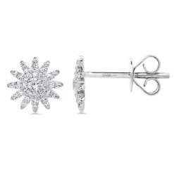 Aurora 0.24 Ct. Diamond Starburst Stud Earring