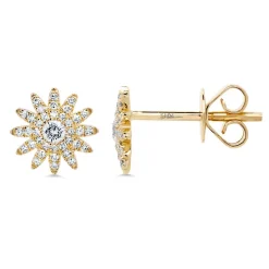 Aurora 0.24 Ct. Diamond Starburst Stud Earring