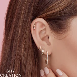 Celeste 0.06 Ct. Diamond Star Crawler Stud Earring