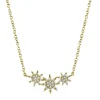 Celeste 0.09CT Triple Diamond Star Pendant Necklace