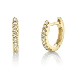 0.04 Ct. Classic Diamond Huggie Earrings - Mini