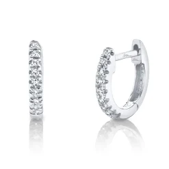 0.04 Ct. Classic Diamond Huggie Earrings - Mini
