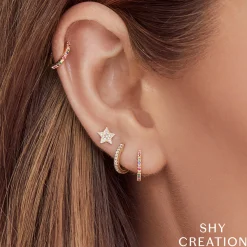 0.07 Ct. Classic Diamond Huggie Earrings - Small