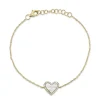 0.09CT DIAMOND & 0.56CT MOTHER OF PEARL HEART BRACELET