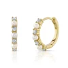 0.14CT DIAMOND & CULTURED PEARL HUGGIE EARRING