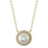 0.08CT DIAMOND & CULTURED PEARL NECKLACE