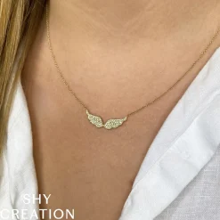 0.18CT DIAMOND ANGEL WINGS NECKLACE