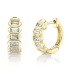 0.65CT DIAMOND BAGUETTE HUGGIE EARRING