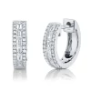 0.34CT DIAMOND BAGUETTE HUGGIE EARRING