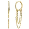 0.18CT DIAMOND BAGUETTE HUGGIE EARRING