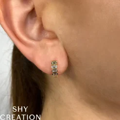 0.59CT DIAMOND BAGUETTE HUGGIE EARRING