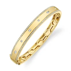 1.08CT DIAMOND BAGUETTE MARQUISE BANGLE