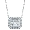 0.41CT DIAMOND BAGUETTE NECKLACE