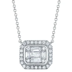 0.41CT DIAMOND BAGUETTE NECKLACE
