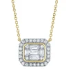 0.41CT DIAMOND BAGUETTE NECKLACE