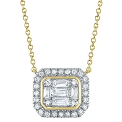 0.41CT DIAMOND BAGUETTE NECKLACE