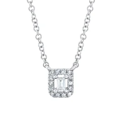 0.05CT DIAMOND BAGUETTE NECKLACE