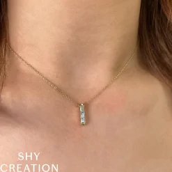 0.18CT DIAMOND BAGUETTE NECKLACE