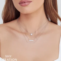 0.22CT DIAMOND BAGUETTE NECKLACE