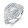 1.85CT DIAMOND BAGUETTE SIGNET RING