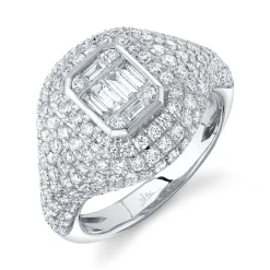 1.85CT DIAMOND BAGUETTE SIGNET RING