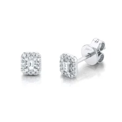 0.12CT DIAMOND BAGUETTE STUD EARRING