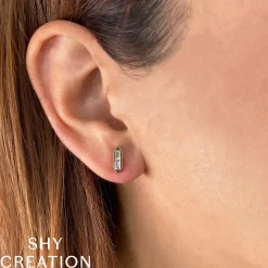 0.18CT DIAMOND BAGUETTE STUD EARRING