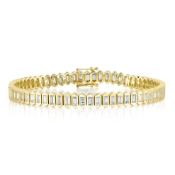 3.25CT DIAMOND BAGUETTE TENNIS BRACELET