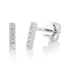 0.08CT DIAMOND BAR STUD EARRING
