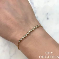 0.26CT DIAMOND BEZEL BRACELET
