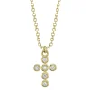 0.08CT DIAMOND BEZEL CROSS NECKLACE