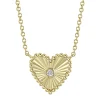0.02CT DIAMOND BEZEL HEART NECKLACE
