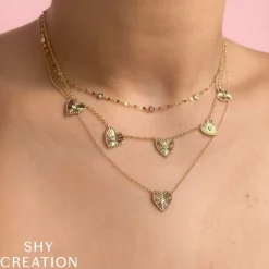0.02CT DIAMOND BEZEL HEART NECKLACE