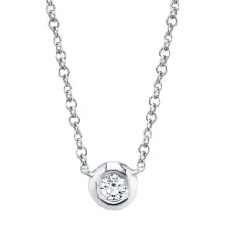 0.05CT DIAMOND BEZEL NECKLACE