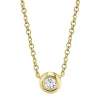 0.05CT DIAMOND BEZEL NECKLACE