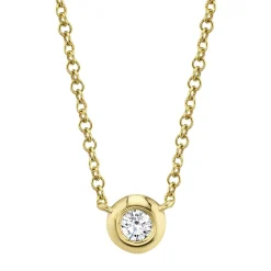 0.05CT DIAMOND BEZEL NECKLACE
