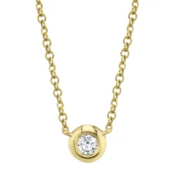 0.10CT DIAMOND BEZEL NECKLACE
